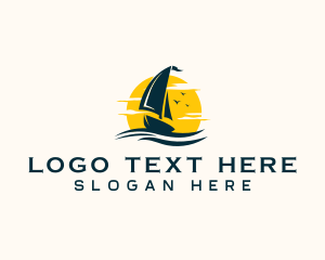 Row - Ocean Boat Sailing logo design