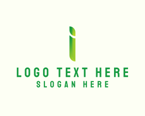 Initial - Green Firm Letter I logo design