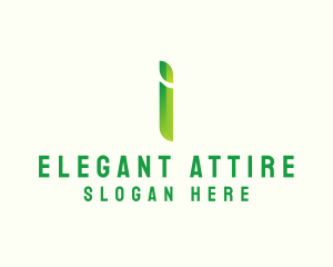 Formal - Green Firm Letter I logo design