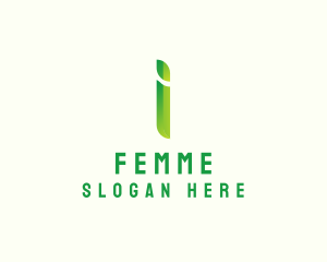 Green Firm Letter I logo design