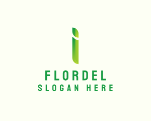 Green Firm Letter I logo design