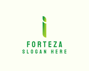 Green Firm Letter I logo design