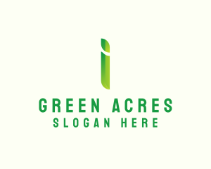 Green Firm Letter I logo design