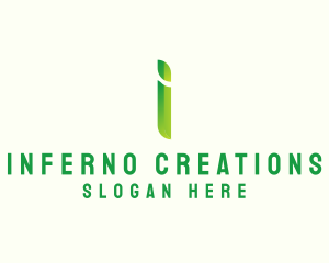 Green Firm Letter I logo design