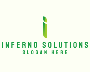 Green Firm Letter I logo design