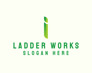 Green Firm Letter I logo design