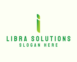 Green Firm Letter I logo design