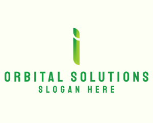 Green Firm Letter I logo design