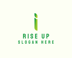 Green Firm Letter I logo design