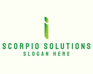 Green Firm Letter I logo design