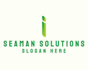 Green Firm Letter I logo design