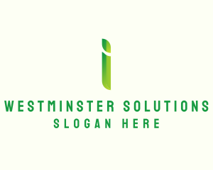 Green Firm Letter I logo design