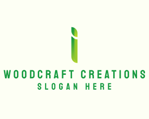 Green Firm Letter I logo design