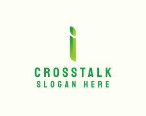 Lettermark - Green Firm Letter I logo design