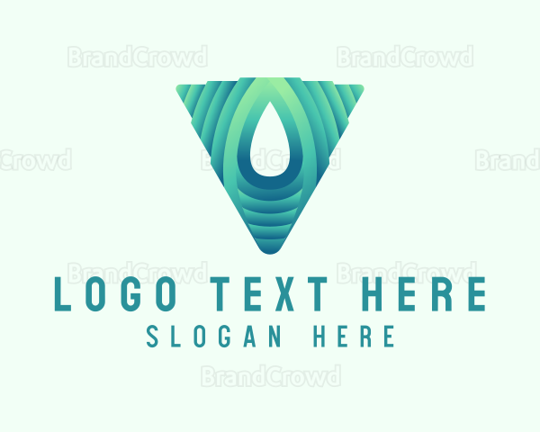 Gradient Triangle Droplet Logo