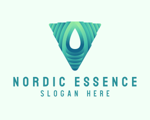 Gradient Triangle Droplet logo design