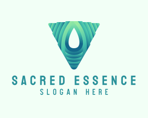 Gradient Triangle Droplet logo design