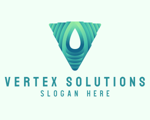 Triangle - Gradient Triangle Droplet logo design