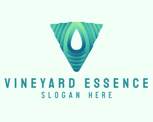 Gradient Triangle Droplet logo design