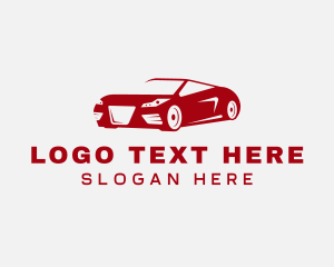 Road Trip - Red Car Transport logo design