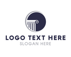 Legal - Professional Crescent Pillar logo design