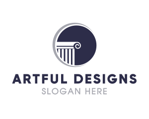 Professional Crescent Pillar logo design