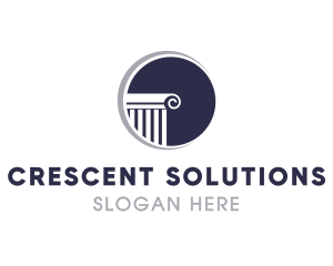 Professional Crescent Pillar logo design