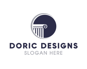 Professional Crescent Pillar logo design