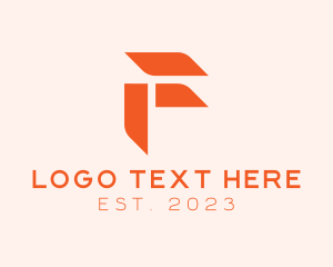 Orange - Generic Minimalist Business Letter F logo design