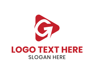 Application - Play Button Letter G logo design