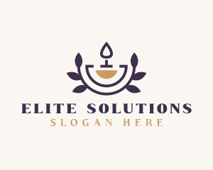 Wreath - Scented Candle Wellness logo design