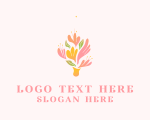 Florist - Spring Bloom Bouquet logo design