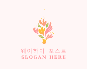 Spring Flower Bouquet  logo design