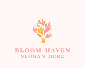 Spring Flower Bouquet  logo design