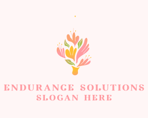 Spring Flower Bouquet  logo design