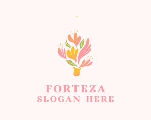 Spring Flower Bouquet  logo design