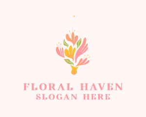 Bouquet - Spring Bloom Bouquet logo design