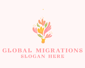 Spring Flower Bouquet  logo design