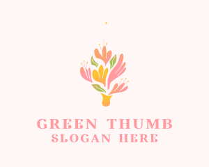 Spring Flower Bouquet  logo design