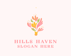 Spring Flower Bouquet  logo design