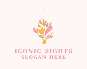 Spring Flower Bouquet  logo design