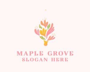 Spring Flower Bouquet  logo design