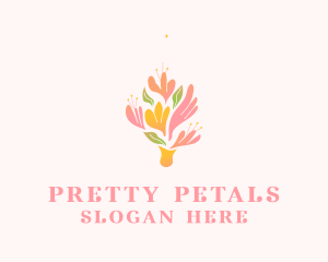 Spring Flower Bouquet  logo design