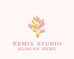 Spring Flower Bouquet  logo design