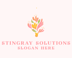 Spring Flower Bouquet  logo design