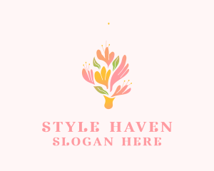 Spring Flower Bouquet  logo design