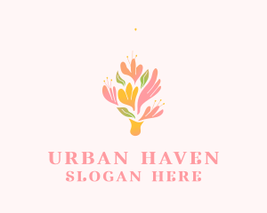 Spring Flower Bouquet  logo design