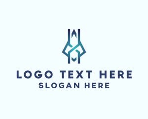 Typography - Cyber Spaceship Letter X logo design