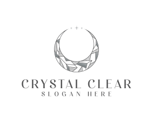 Crystal - Crystal Star Moon logo design