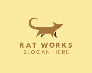 Abstract Cute Mouse  logo design